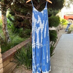 Promesa La Jolla‎ Pocketed tie dye jumpsuit blue size small. NWT